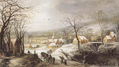 Joos de Momper Winter Landscape (mk08) Sweden oil painting art